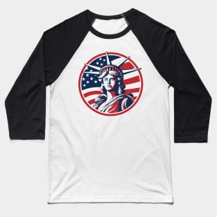 Statue of Liberty Baseball T-Shirt